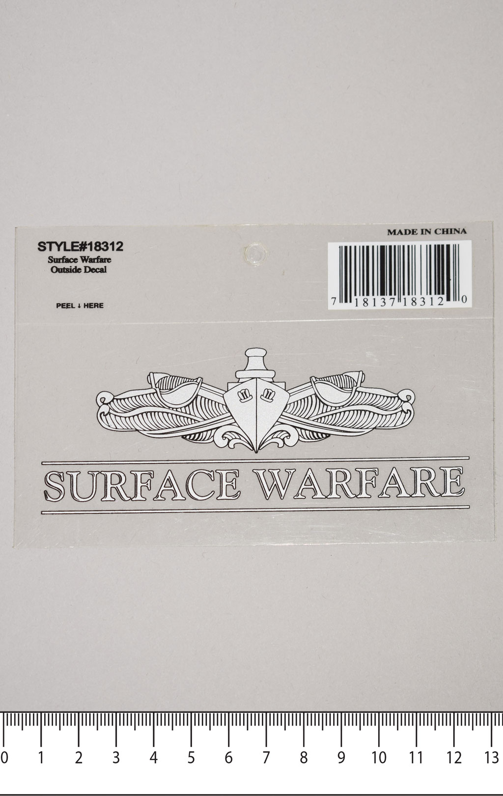 Наклейка SURFACE WARFARE white #18312 США