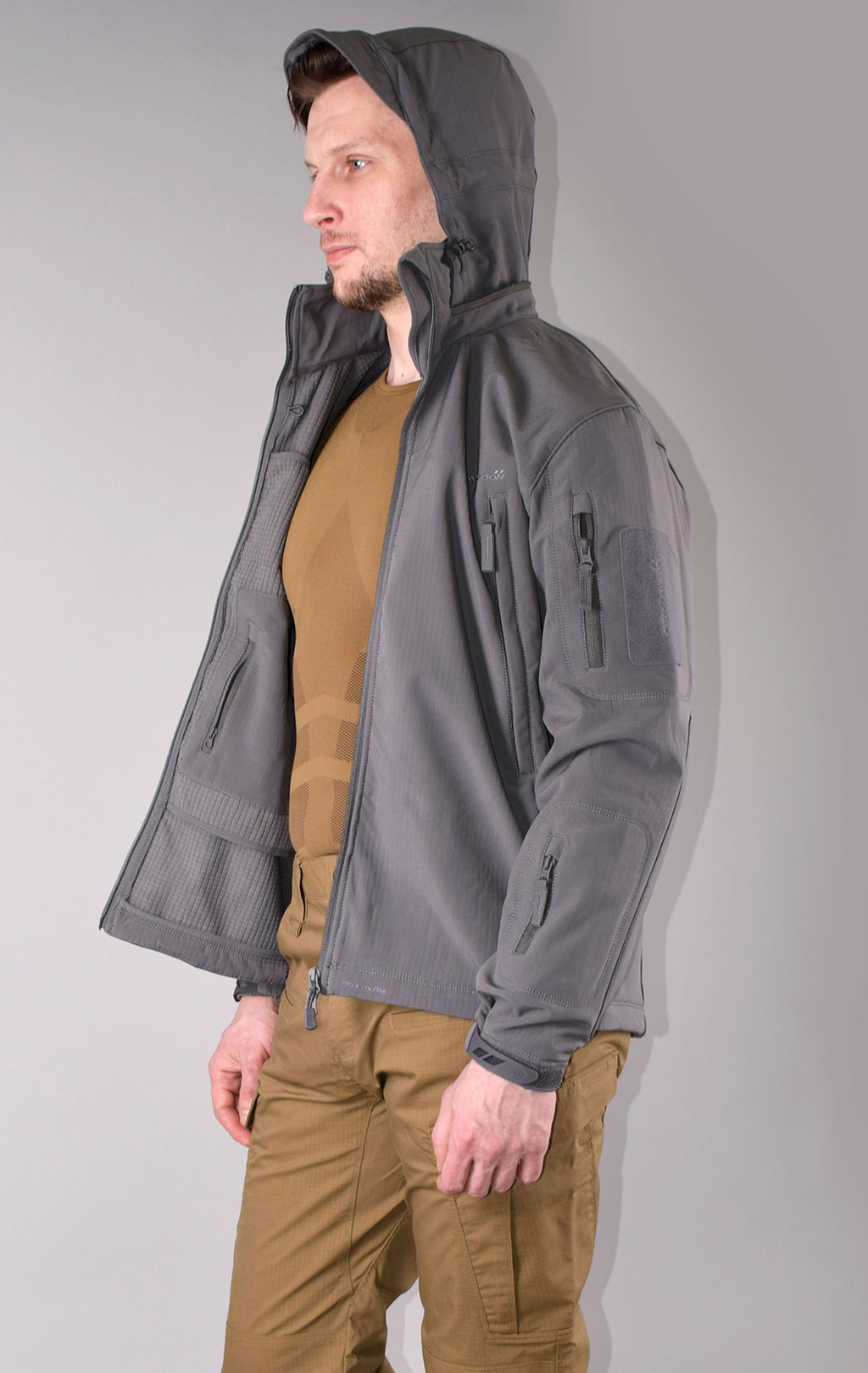Куртка тактическая softshell Pentagon мембрана ARTAXES Soft Shell grey wolf 08011 