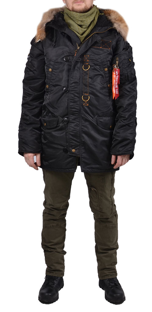 Аляска ALPHA 55 ANNIVERSARY N-3B натур. мех black Аляска ALPHA 55 ANNIVERSARY N-3B натур. мех black