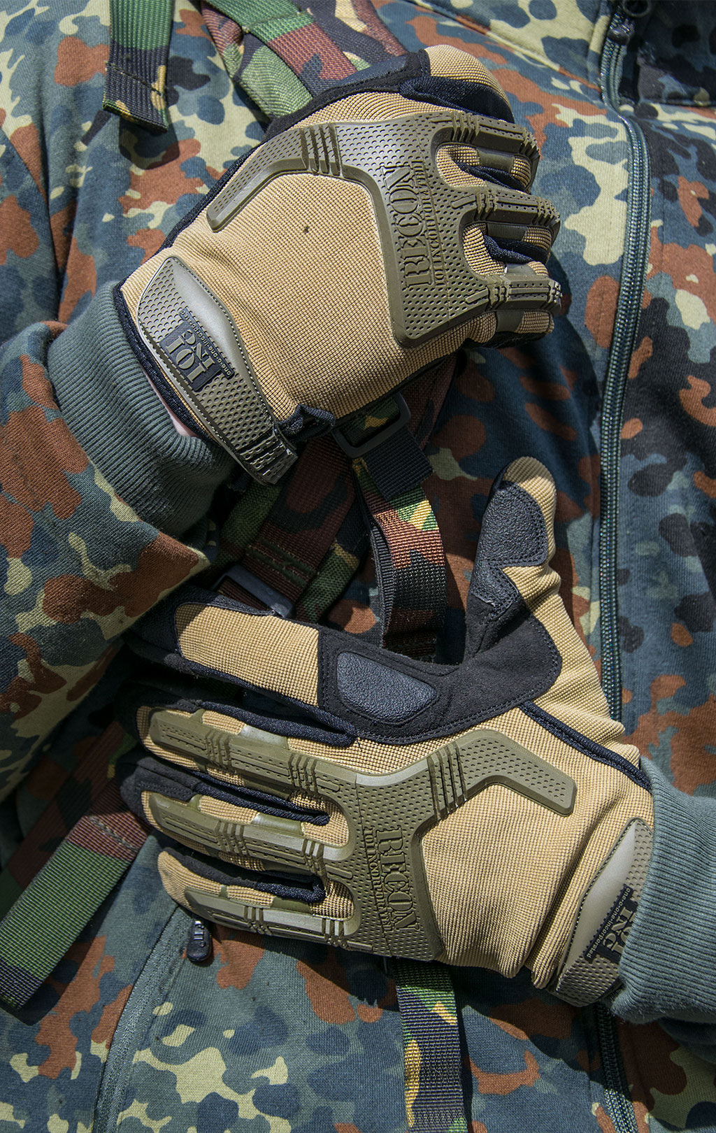 Перчатки тактические Fostex с резин. защитой 101 Inc. khaki 