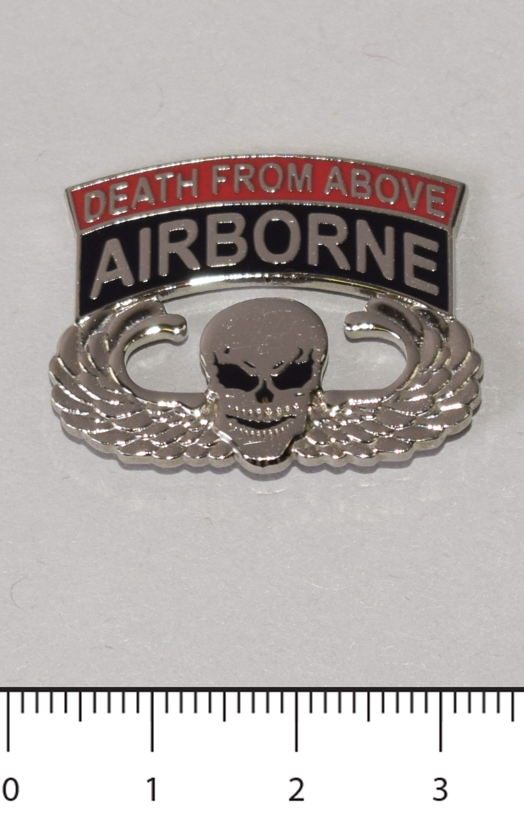 Знак парашютист A/B Death From Above silver (P114733) 