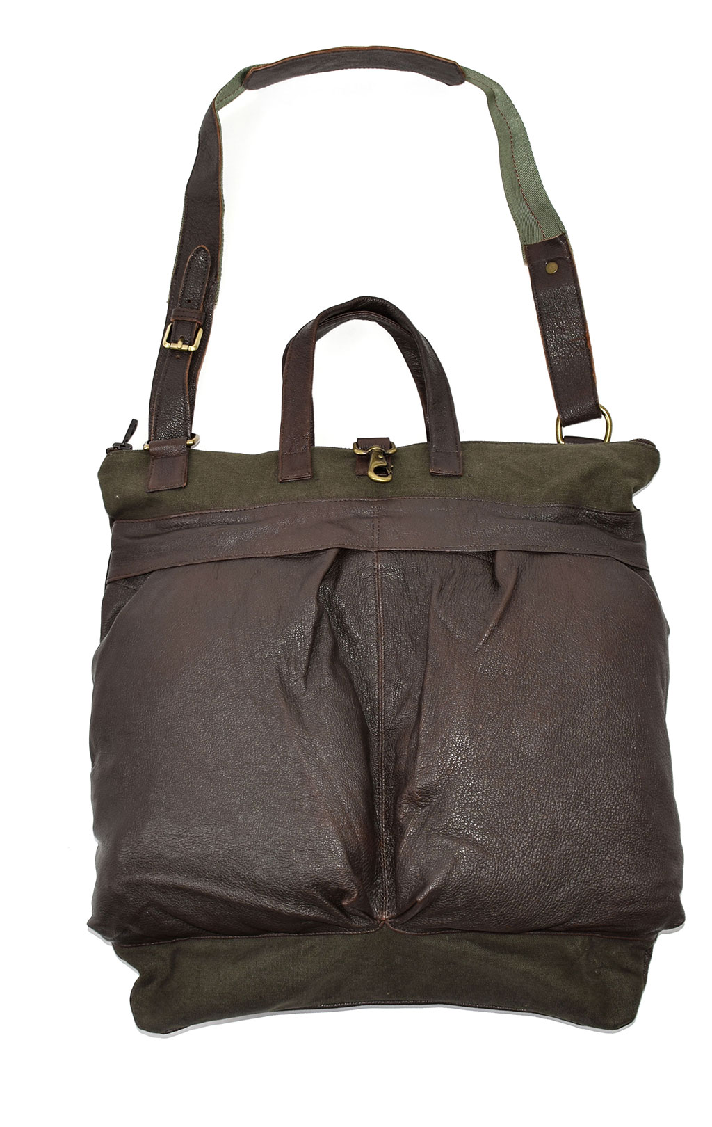 Сумка COCKPIT HELMET BAG кожа/хлопок 46x50 brown/olive (Z96P002) 