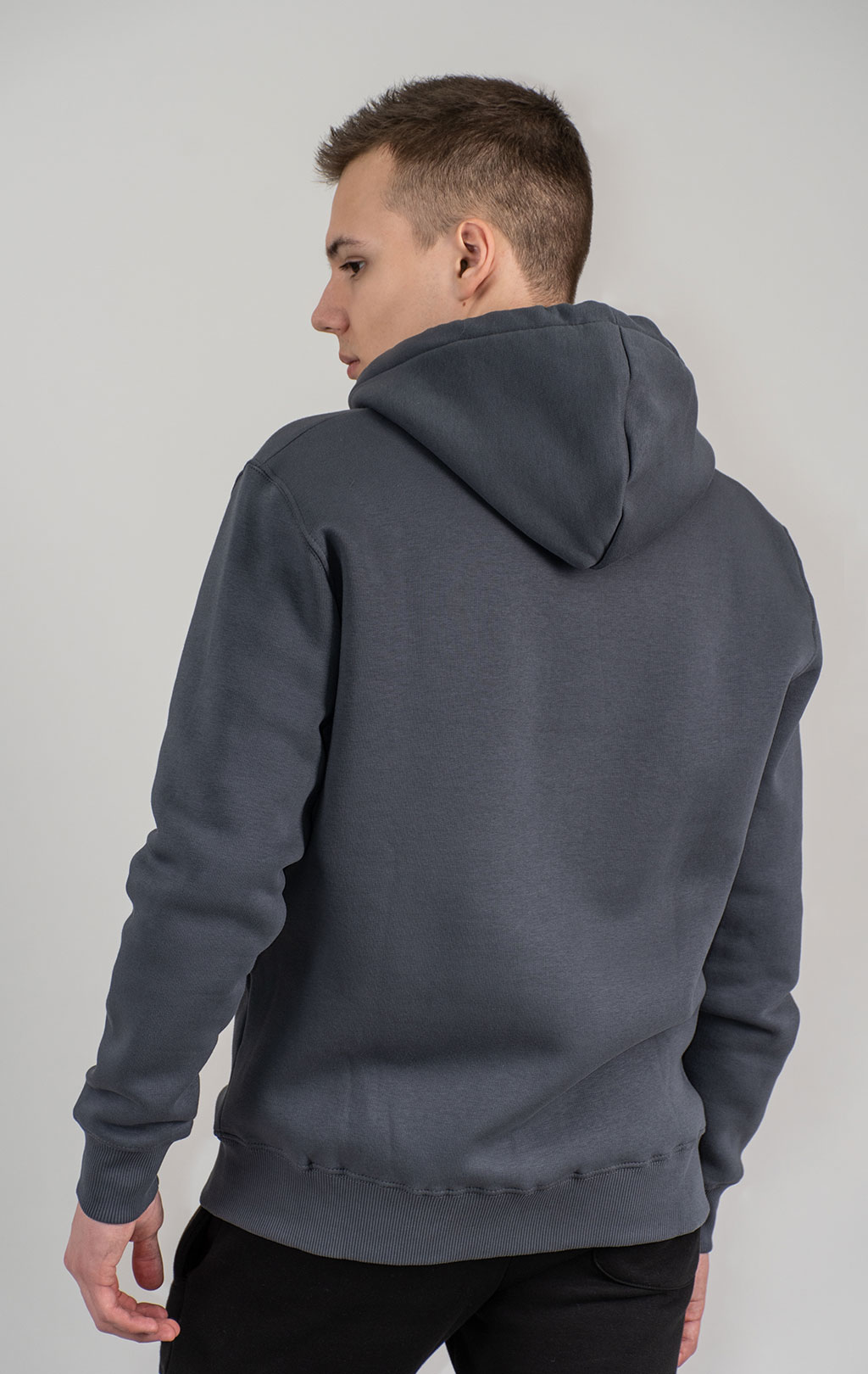 Толстовка ALPHA INDUSTRIES BASIC ZIP HOODY greyblack 