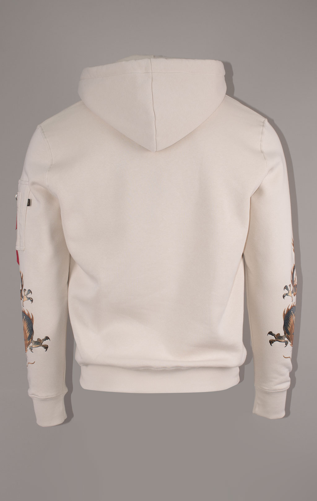 Толстовка ALPHA INDUSTRIES DRAGON EMB HOODY jet stream white 