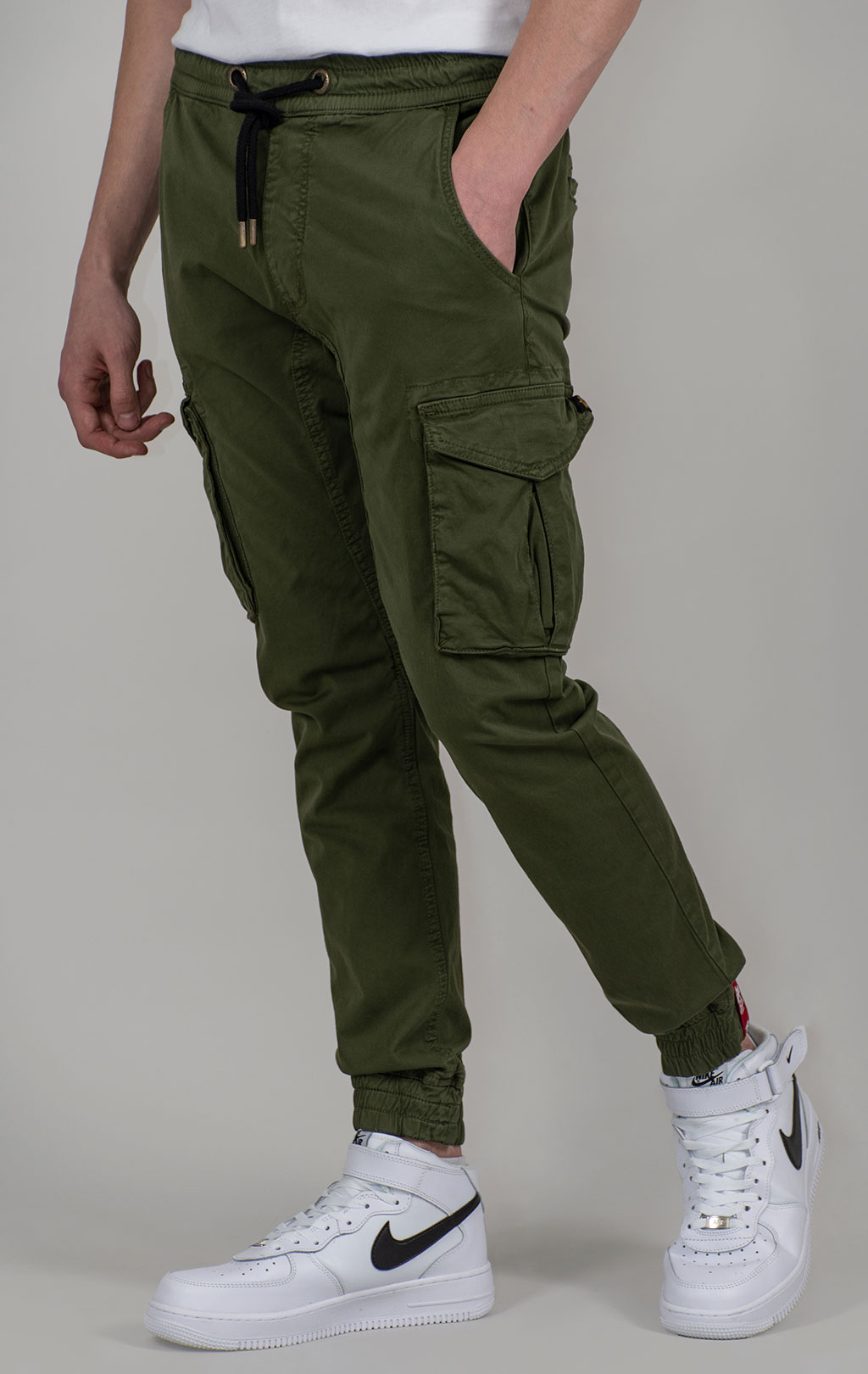 Брюки джоггеры ALPHA INDUSTRIES COTTON TWILL  JOGGER dark olive 