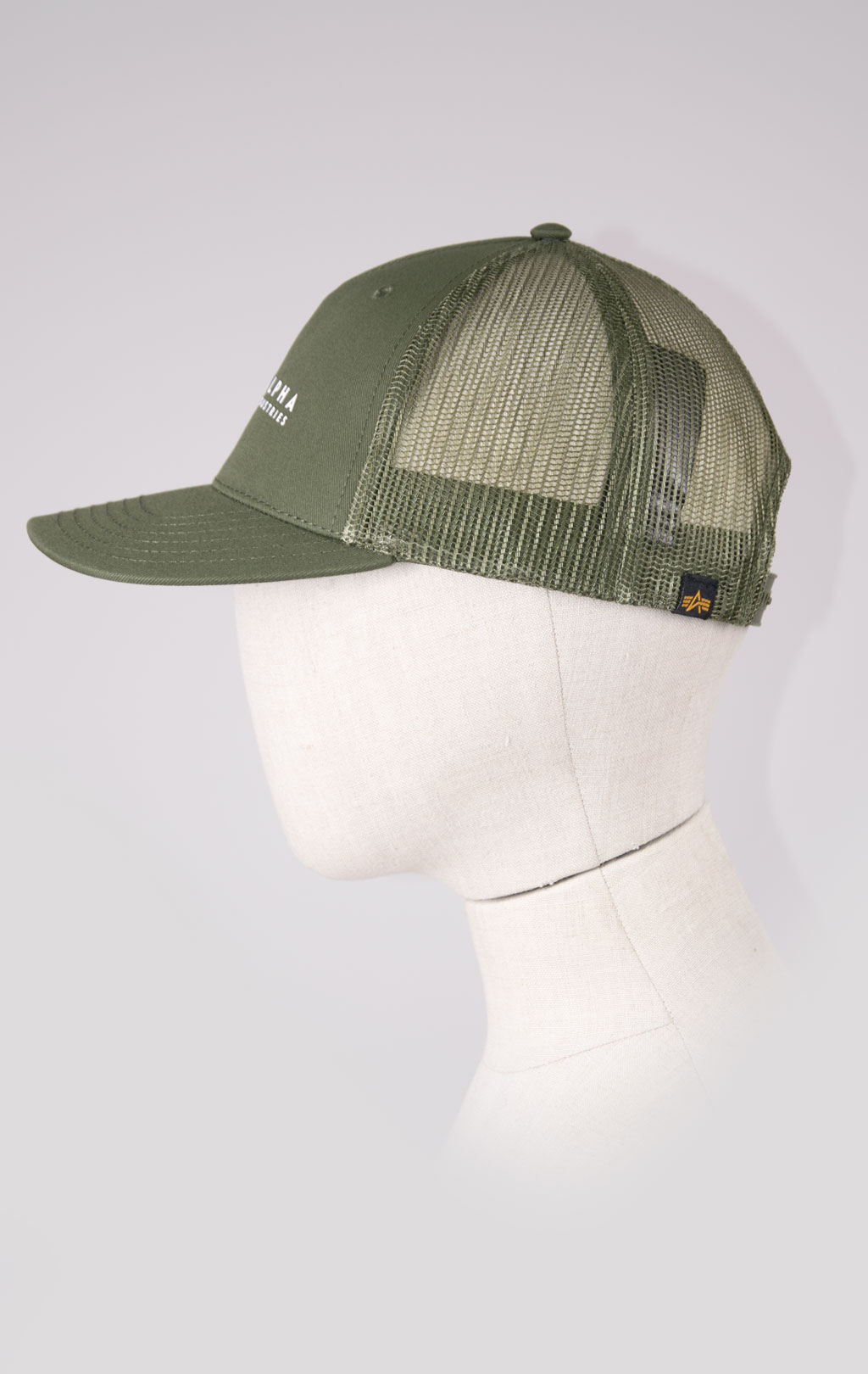 Бейсболка ALPHA INDUSTRIES ALPHA LABEL TRUCKER CAP dark olive 