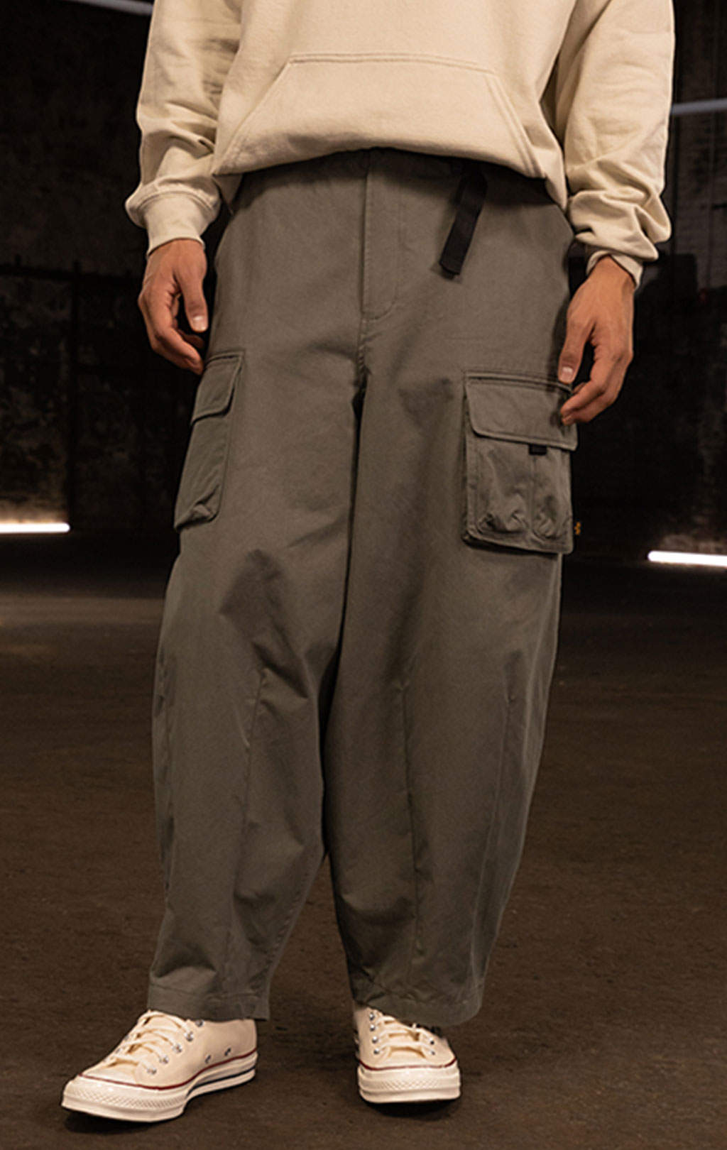 Брюки-карго ALPHA INDUSTRIES OVERSIZED TACTICAL PANT FW 24/25 field grey 