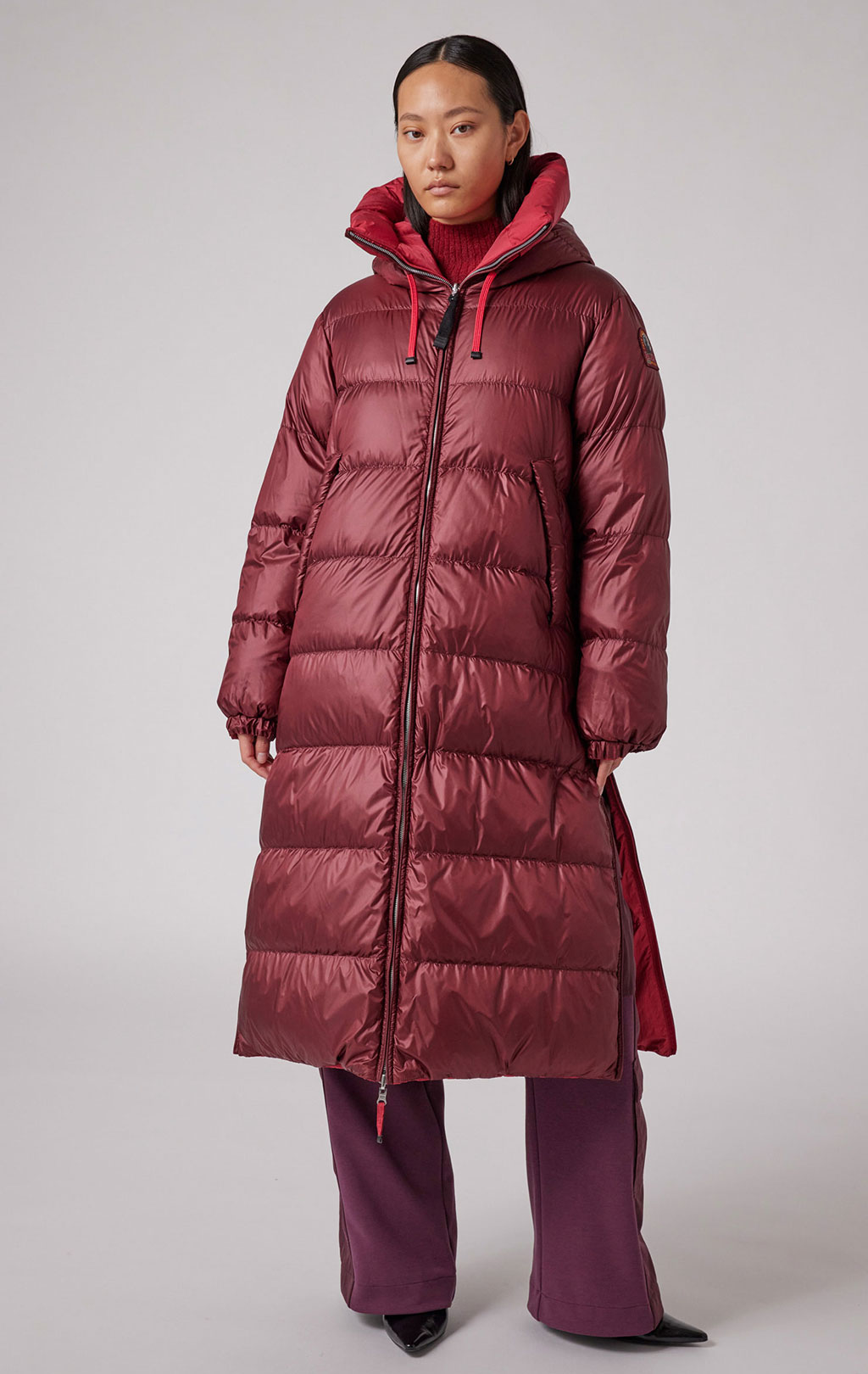 Женское пальто пуховое PARAJUMPERS SLEEPING BAG двустороннее FW 24/25 cerise-amarone 