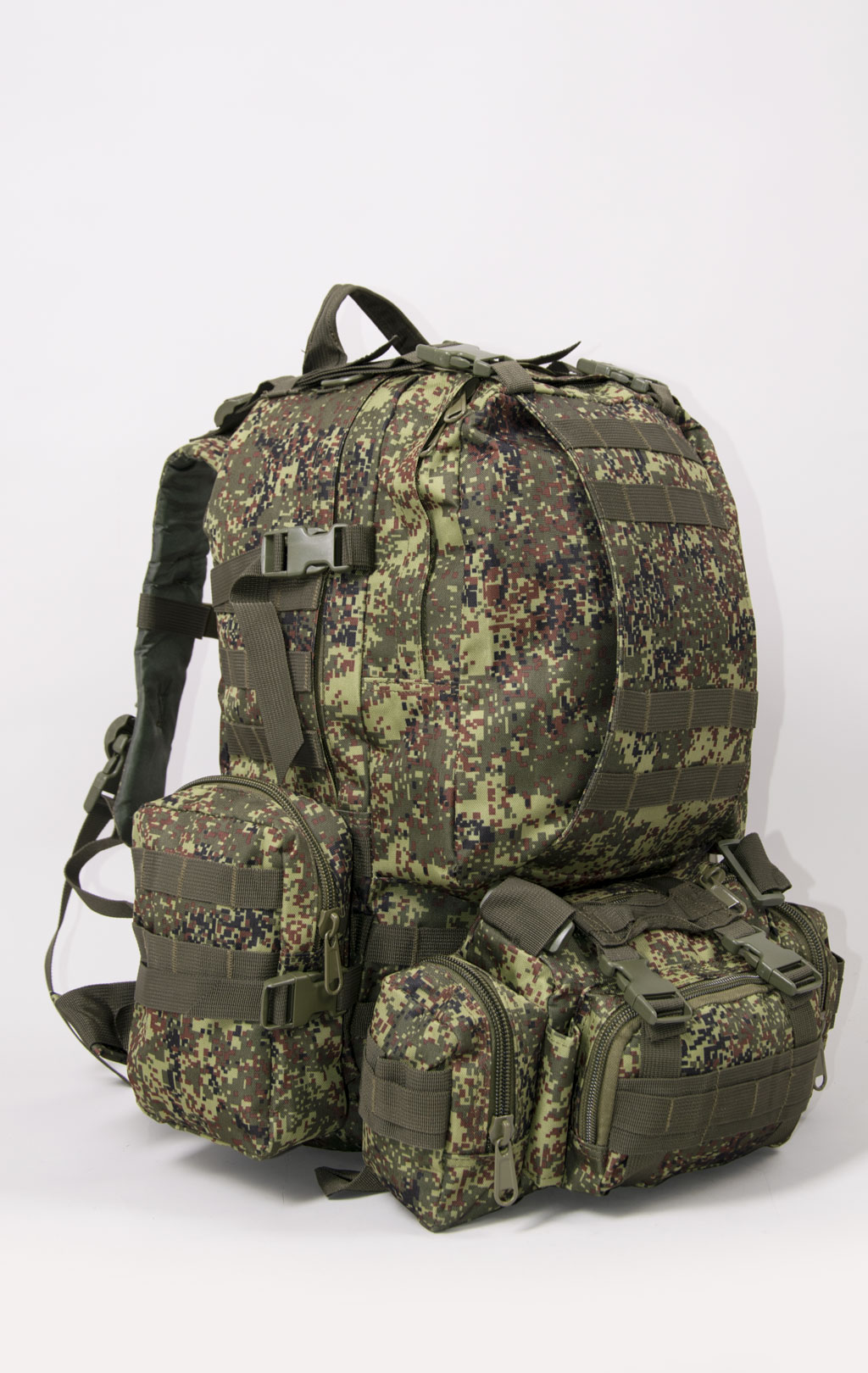 Рюкзак тактический ASSAULT 60L с поясной сумкой + 2 подсумка цифра РФ BS-016 Китай