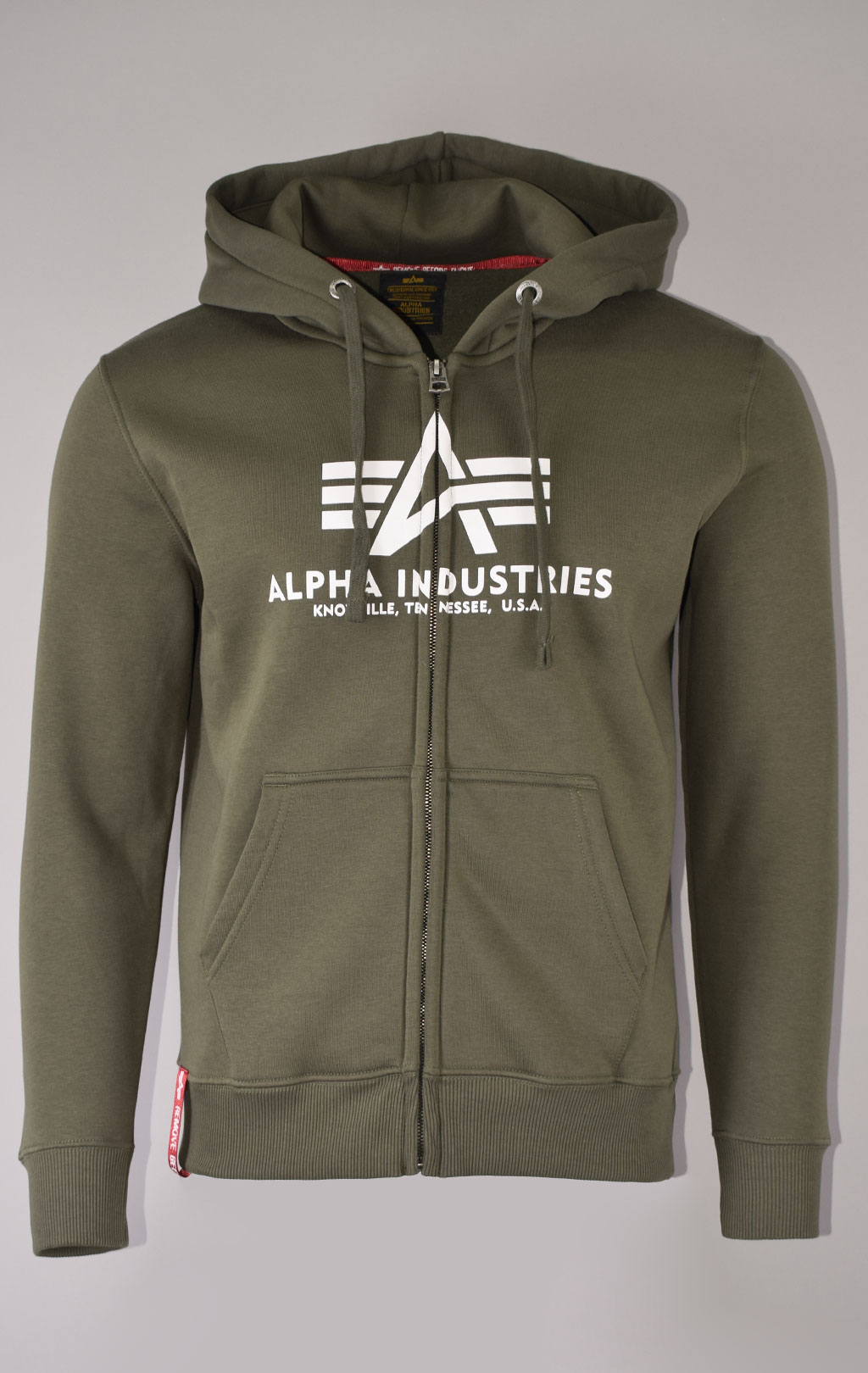 Толстовка ALPHA INDUSTRIES BASIC ZIP HOODY dark olive 