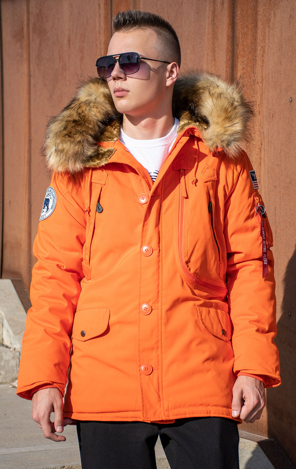 Аляска ALPHA INDUSTRIES POLAR flame orange 