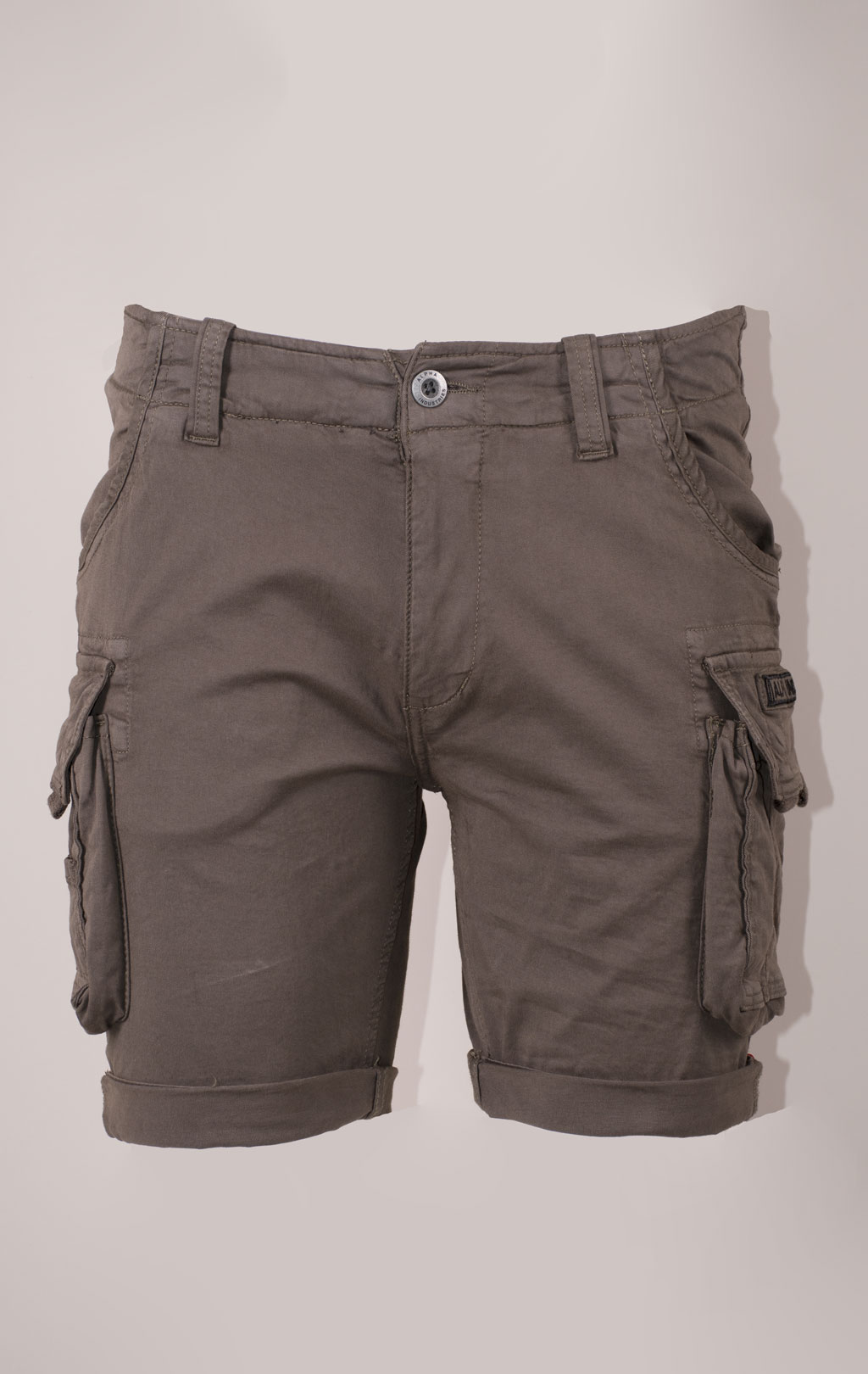 Шорты ALPHA INDUSTRIES CREW SHORT grey black 