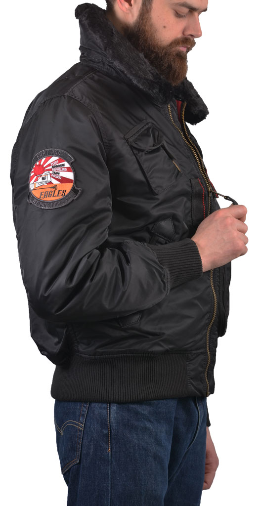 Куртка-пилот ALPHA INDUSTRIES INJECTOR black washed 