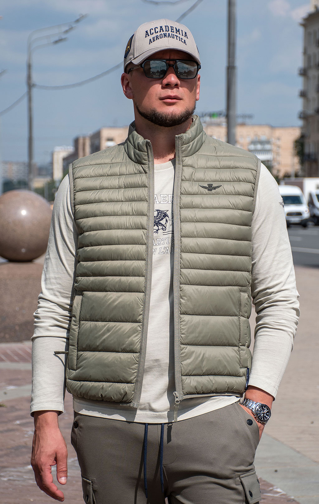 Жилет AERONAUTICA MILITARE FW 24/25/CN dark military green (AB 2180) 