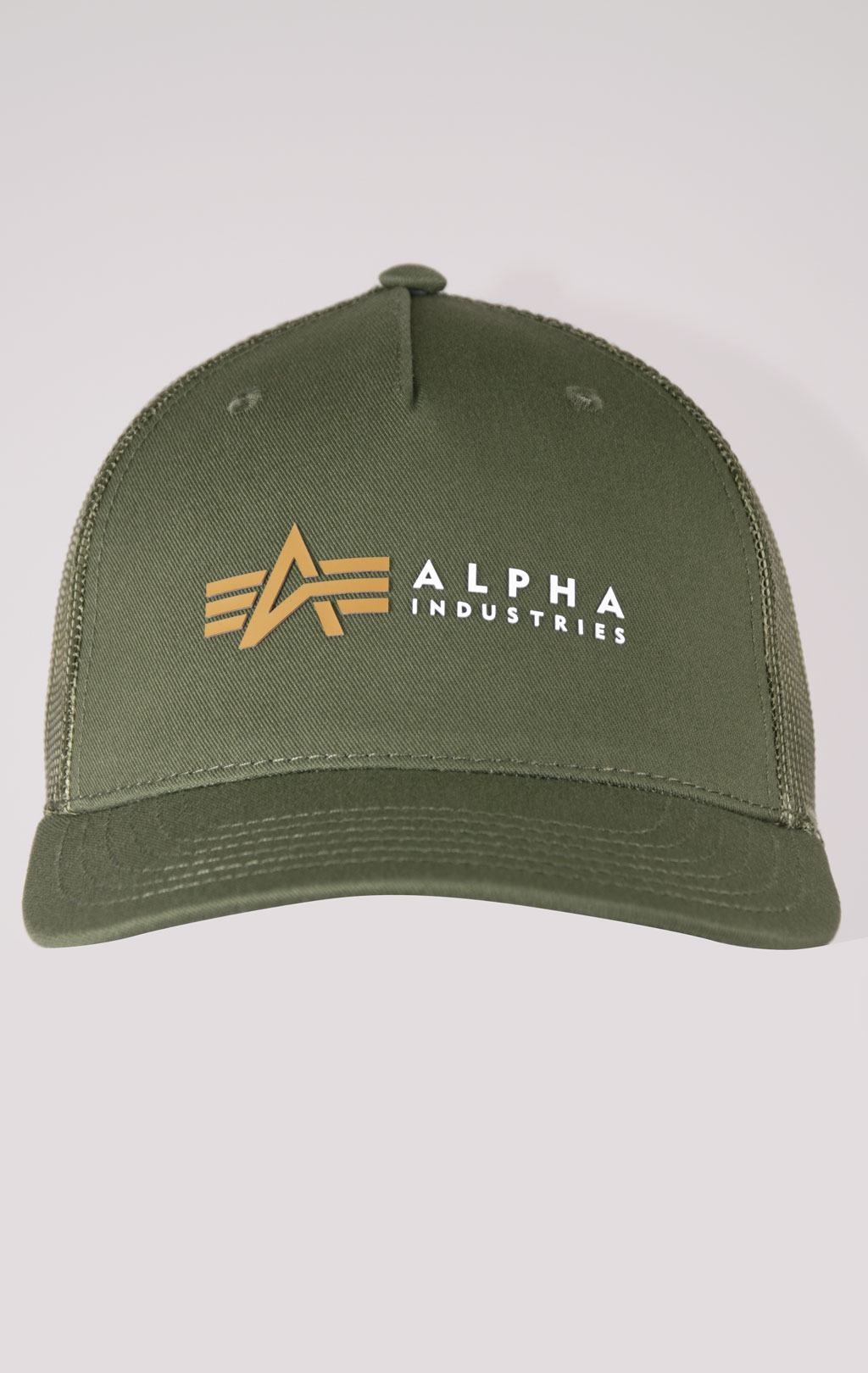 Бейсболка ALPHA INDUSTRIES ALPHA LABEL TRUCKER CAP dark olive 