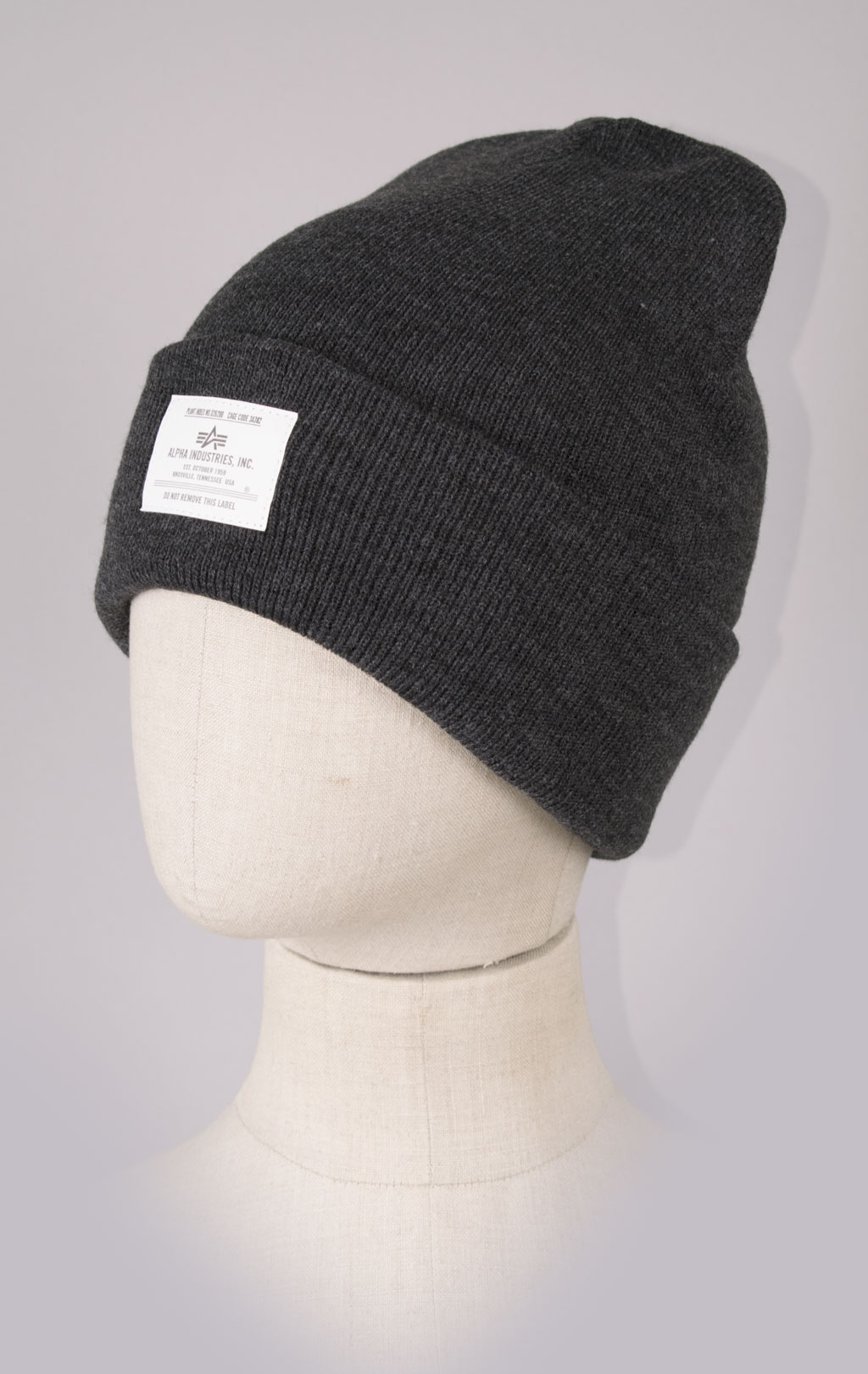 Шапка ALPHA INDUSTRIES ESSENTIAL BEANIE FW 24/25 dark charcoal heather 