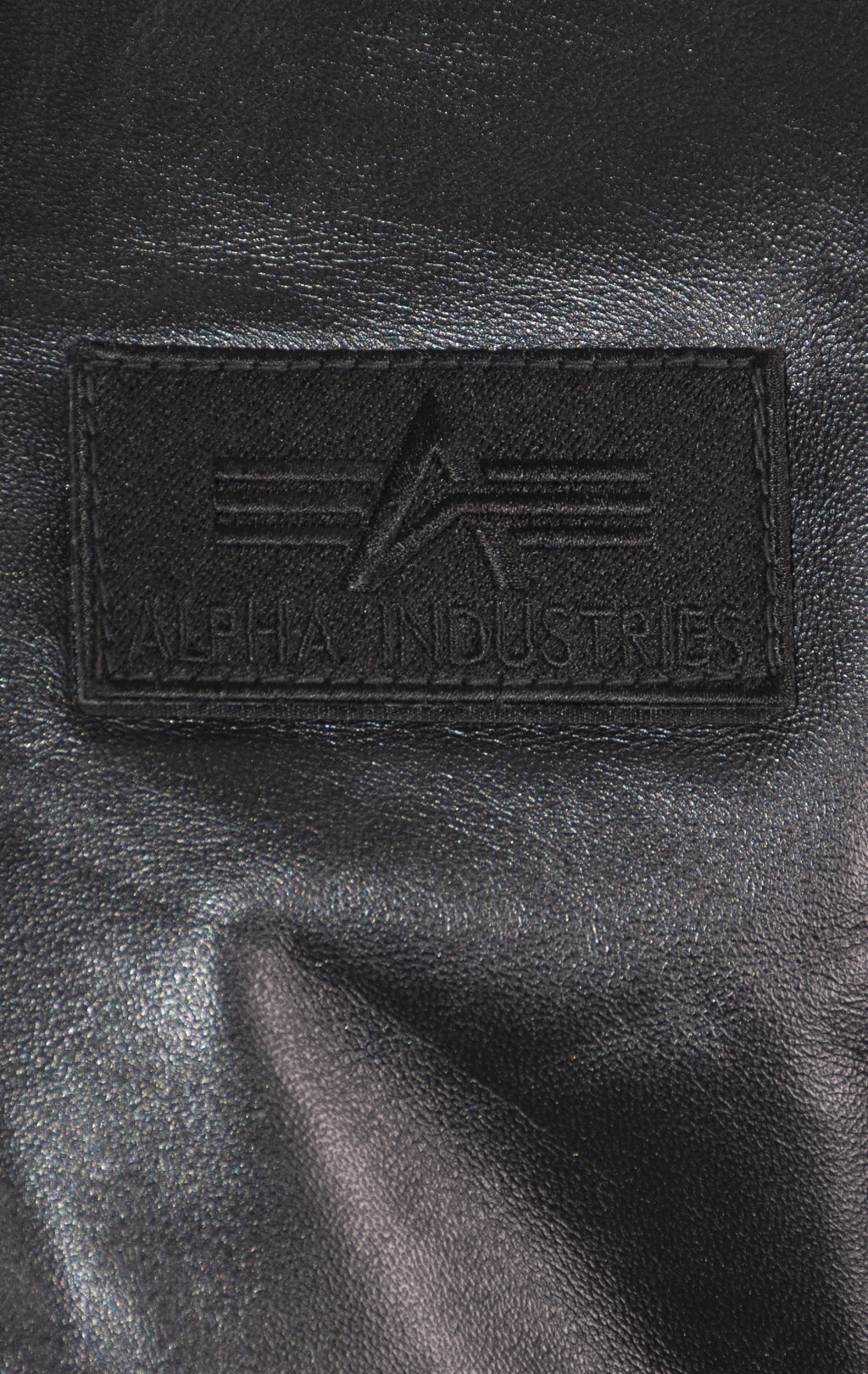 Куртка-бомбер лётная ALPHA INDUSTRIES D-Tec leather LW MA-1 кожа black/black 