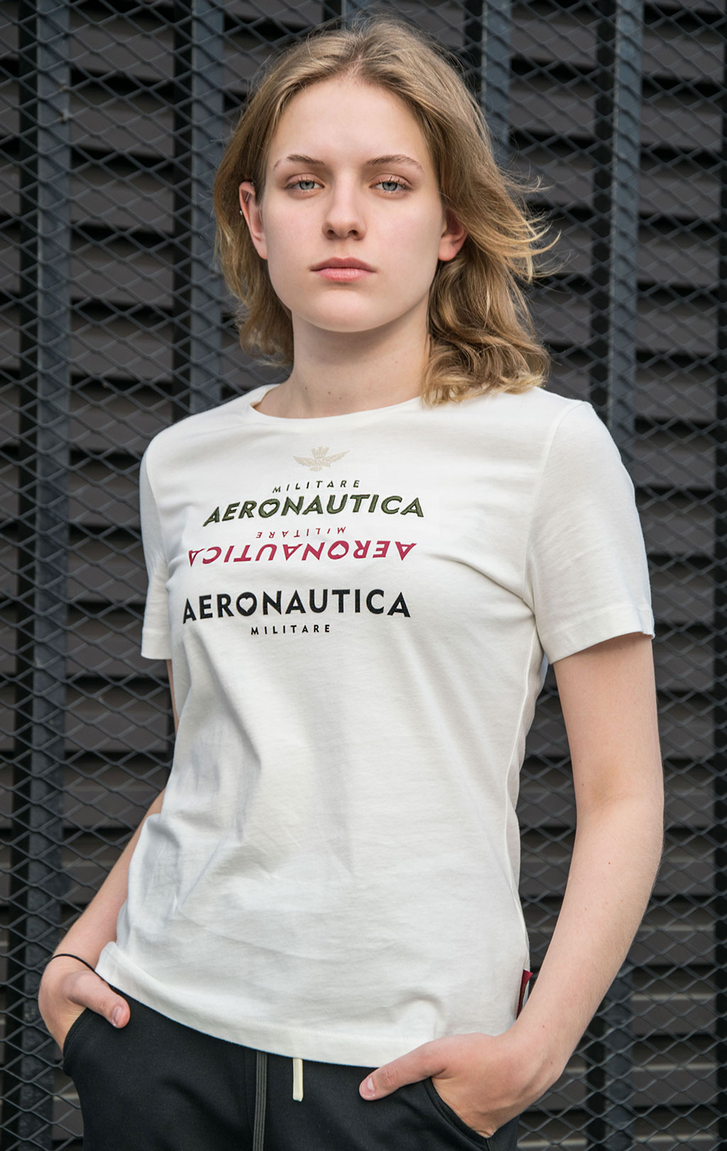 Женская футболка AERONAUTICA MILITARE FW 23/24/TR naturale (TS 2165) 