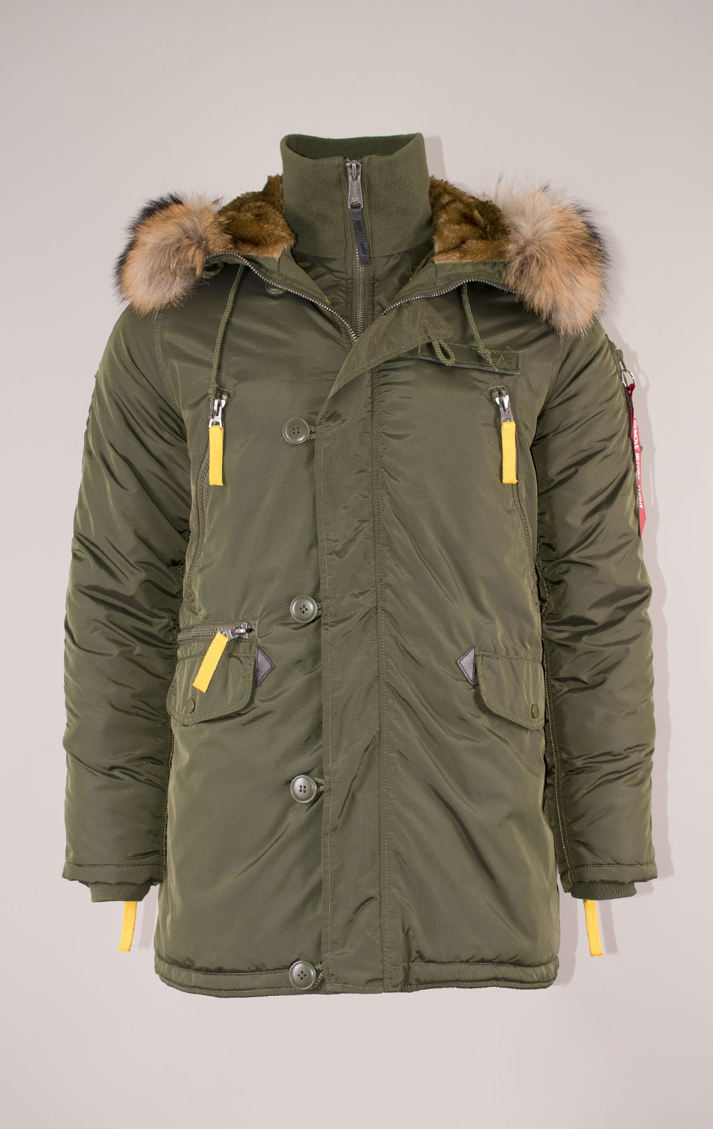 Аляска ALPHA INDUSTRIES PPS N-3B натур. мех dark green 