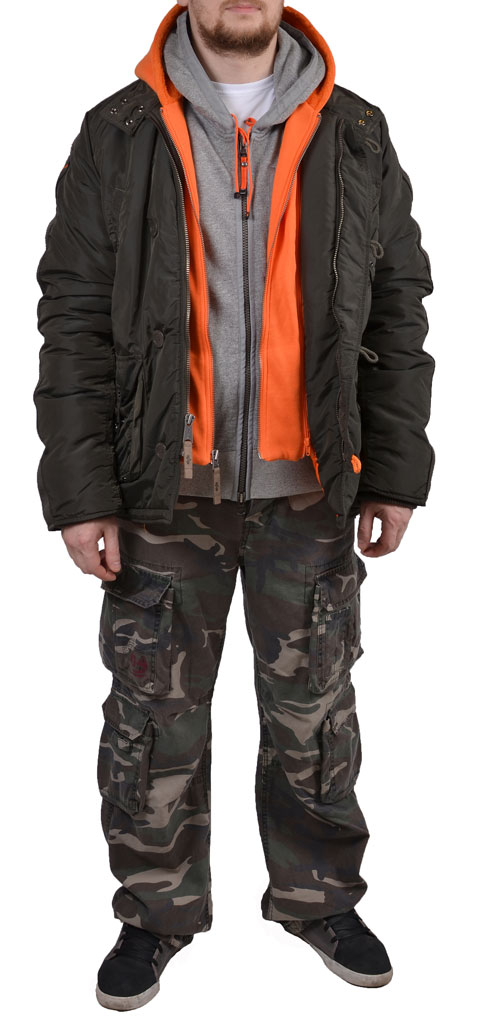 Куртка ALPHA INDUSTRIES COBBS-III оранж. подкладка rep. grey 