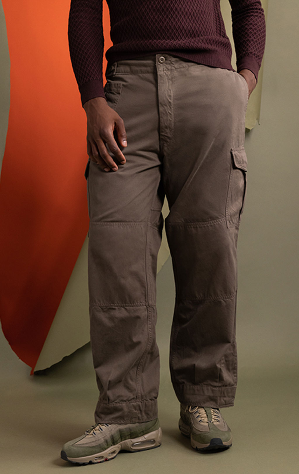 Брюки-карго ALPHA INDUSTRIES BELGIAN PANT M-64 плотные FW 24/25 coyote brown 