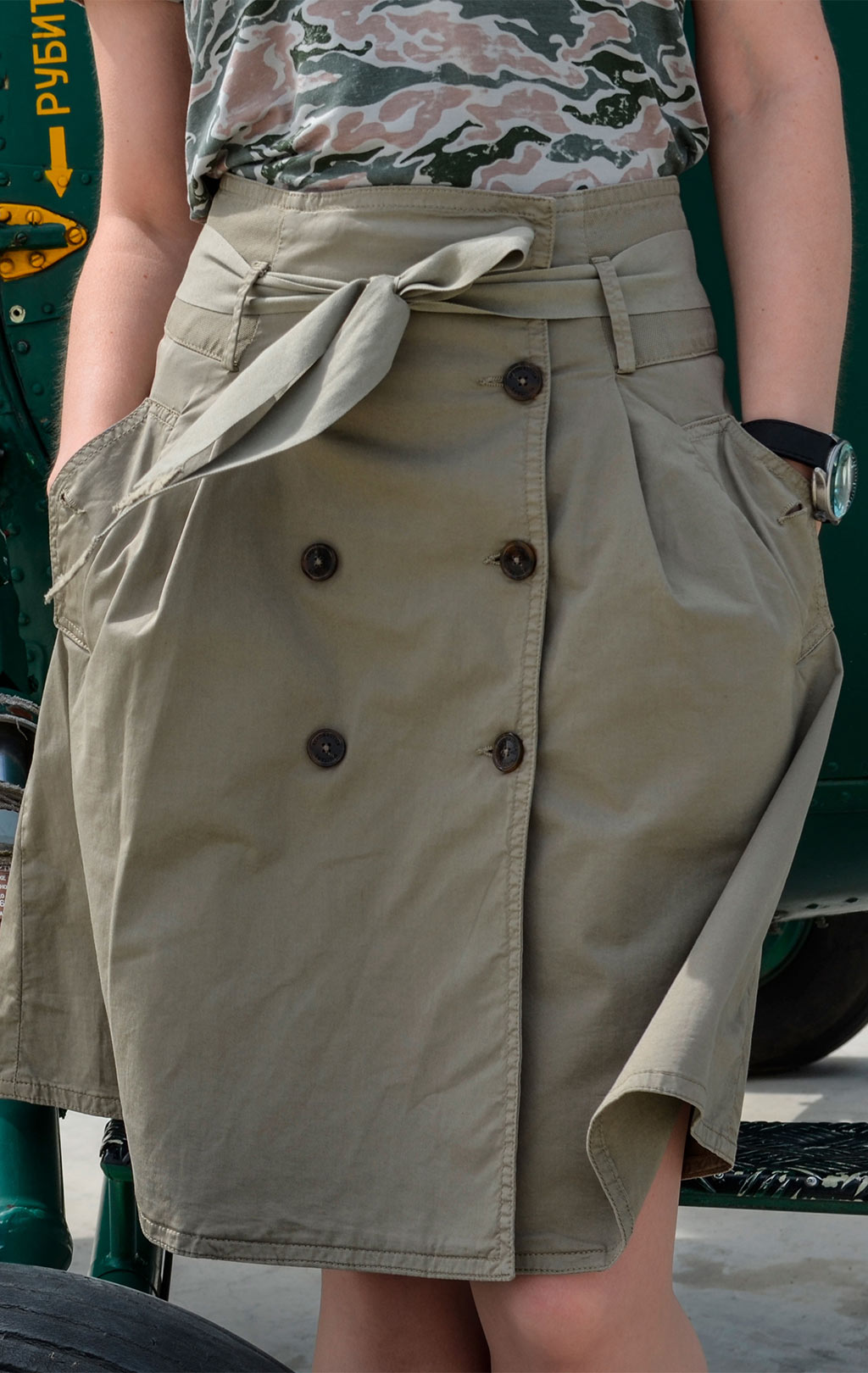 Женская юбка AERONAUTICA MILITARE verde (GO 932) 