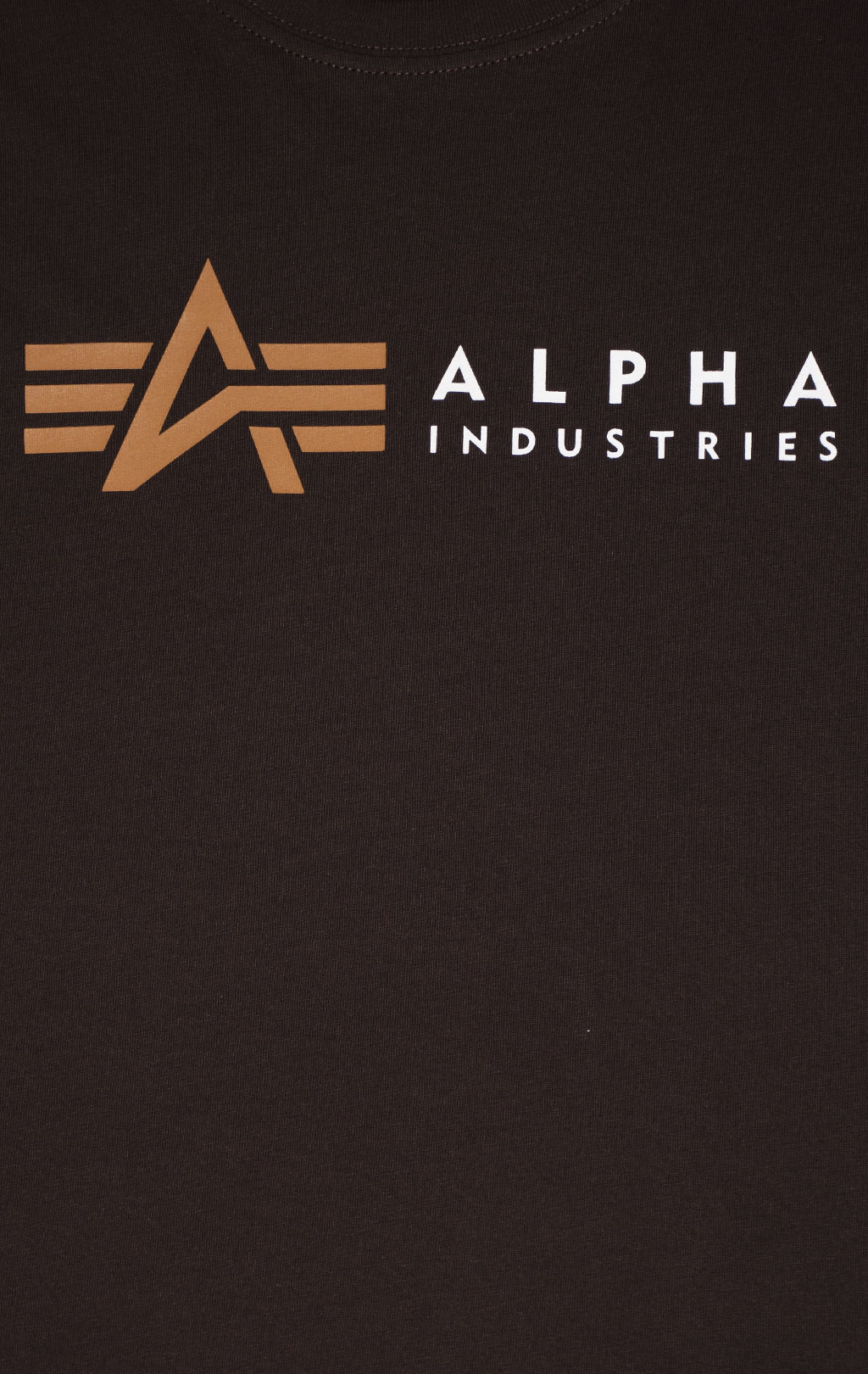 Футболка ALPHA INDUSTRIES ALPHA LABEL TEE hunter brown 