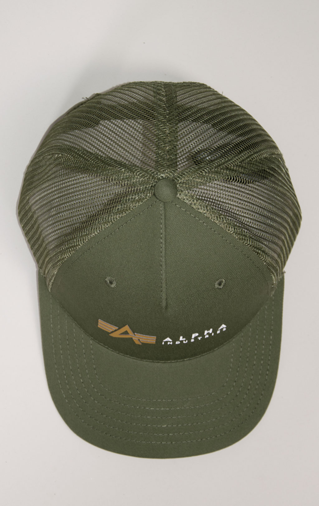 Бейсболка ALPHA INDUSTRIES ALPHA LABEL TRUCKER CAP dark olive 