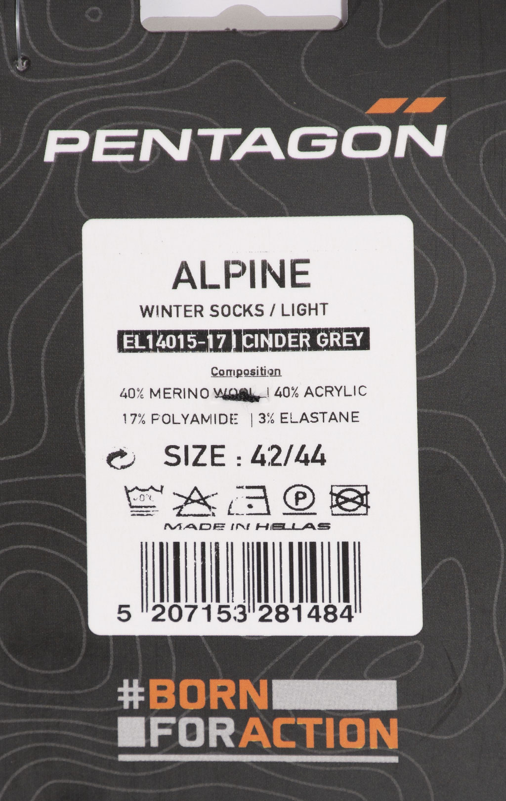 Носки Pentagon ALPINE MERINO LIGHT grey cinder 14015 