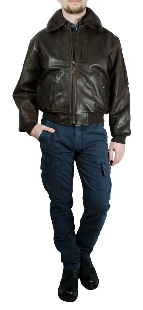 Куртка-пилот COCKPIT B-15 кожа brown (Z2702) 