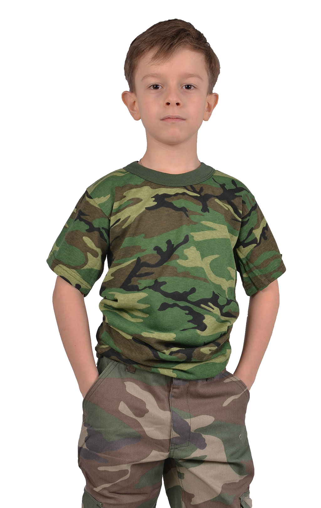 Детская футболка camo woodland 