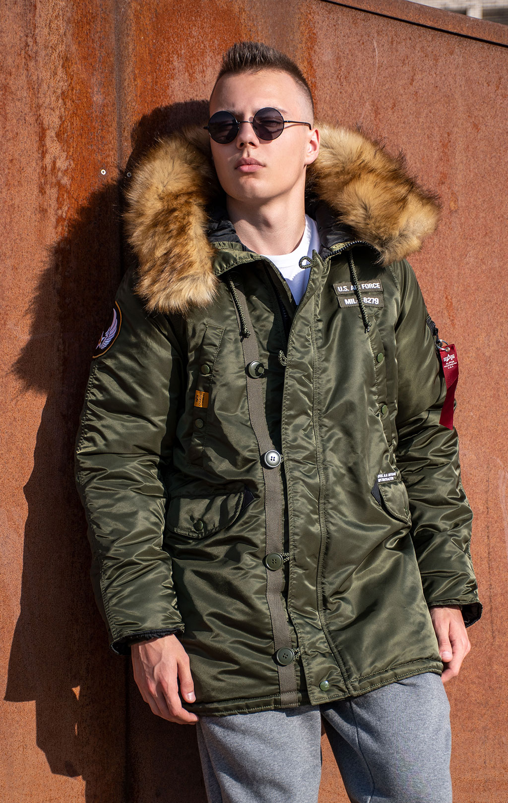 Аляска ALPHA INDUSTRIES AIRBORNE N-3B dark green 