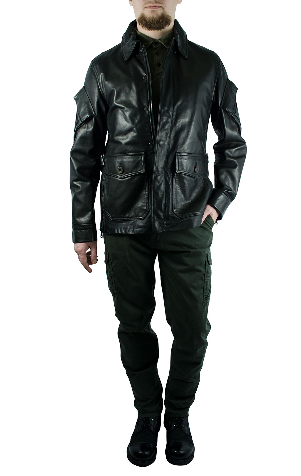 Куртка COCKPIT SNIPER кожа black (Z21S002) 