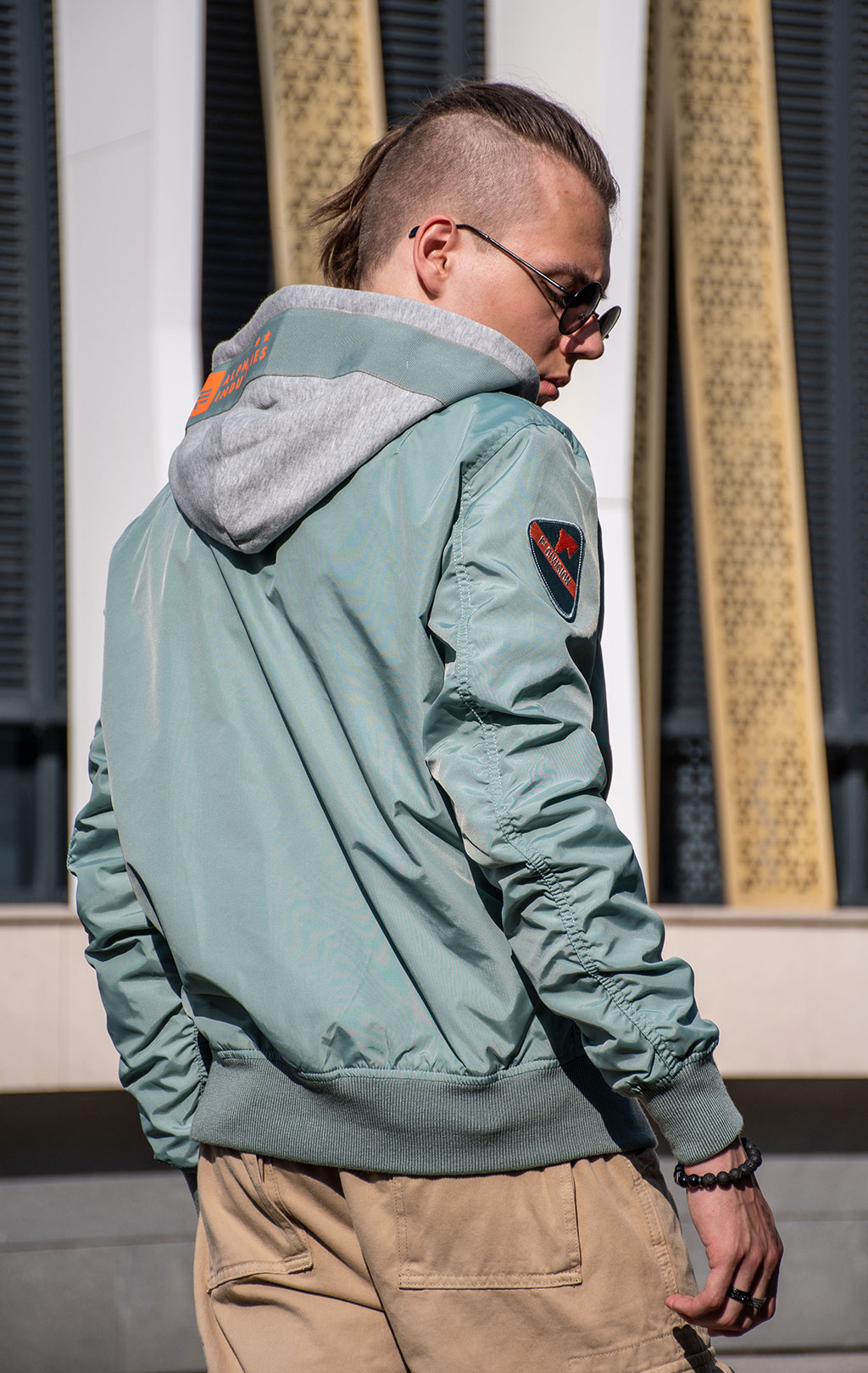 Ветровка-бомбер лётная ALPHA INDUSTRIES TT HOOD CUSTOM MA-1 dusty green 