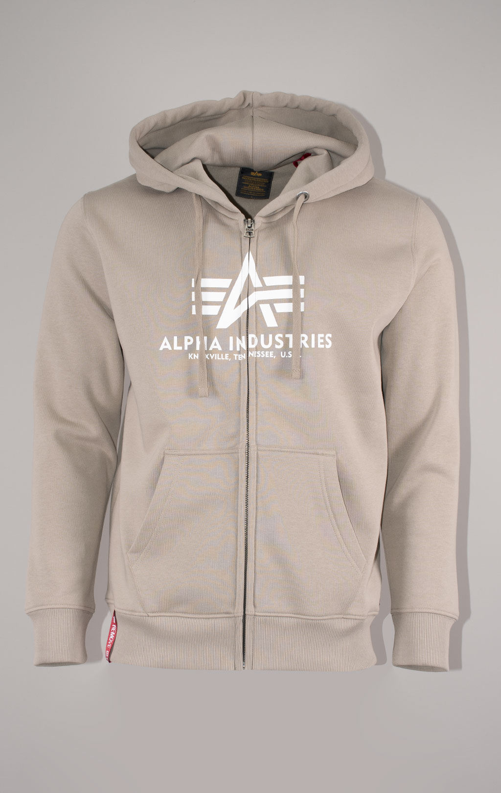 Толстовка ALPHA INDUSTRIES BASIC ZIP HOODY vintage sand 