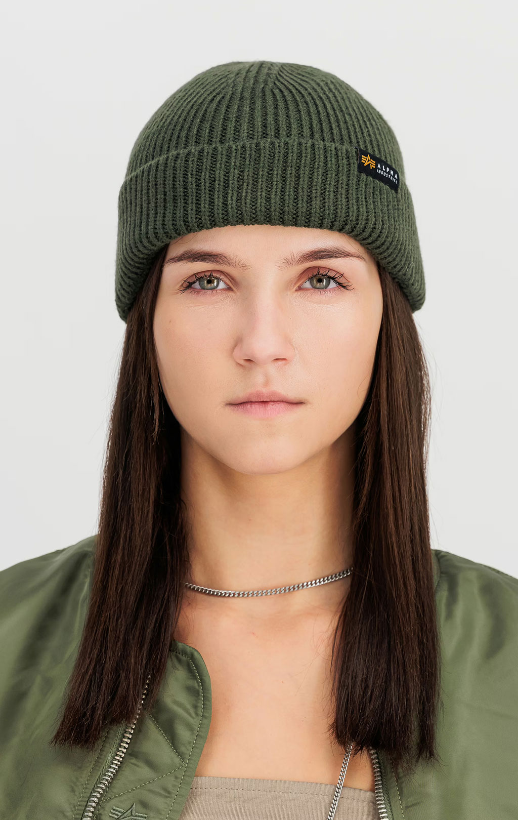 Шапка ALPHA INDUSTRIES DOCKERS BEANIE dark olive 