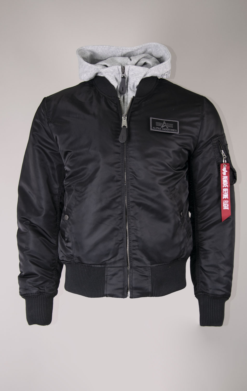 Куртка-бомбер лётная ALPHA INDUSTRIES D-Tec big size MA-1 black 