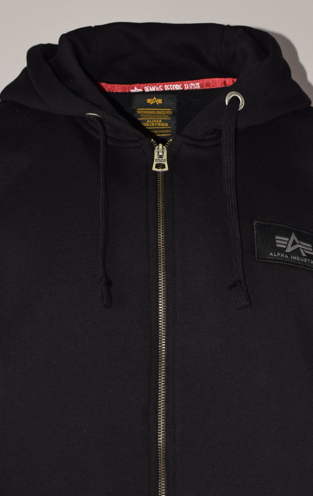 Толстовка ALPHA INDUSTRIES BACK PRINT ZIP HOODY black 