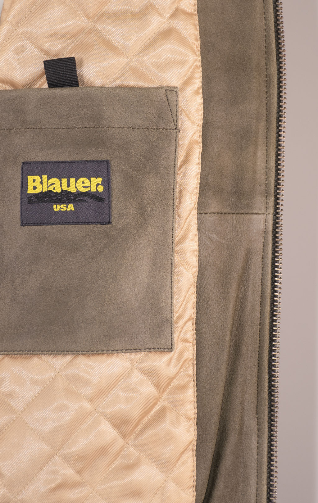 Куртка BLAUER BALDWIN кожа FW 24/25 verde pigna (LO1394) 