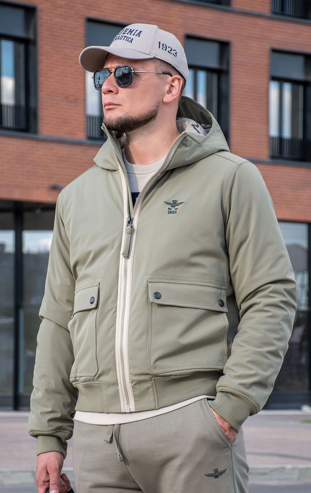 Куртка AERONAUTICA MILITARE FW 24/25 m/CN dark military (AB 2182) 