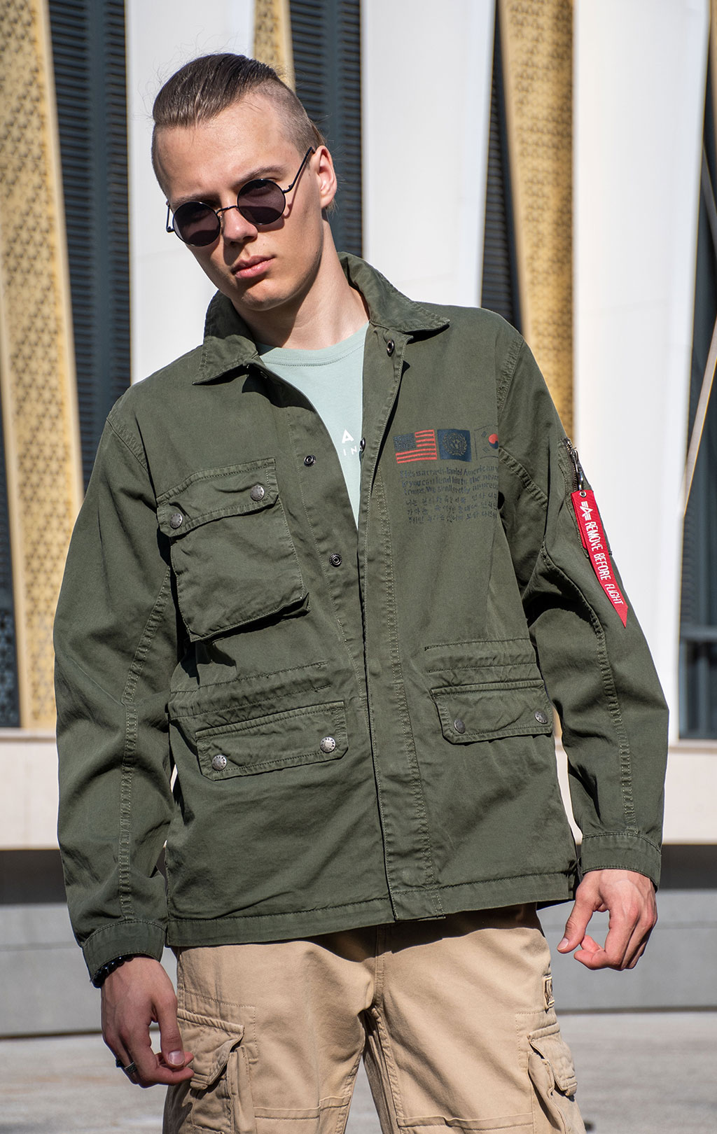 Ветровка ALPHA INDUSTRIES FIELD JACKET LWC M-65 greyblack 