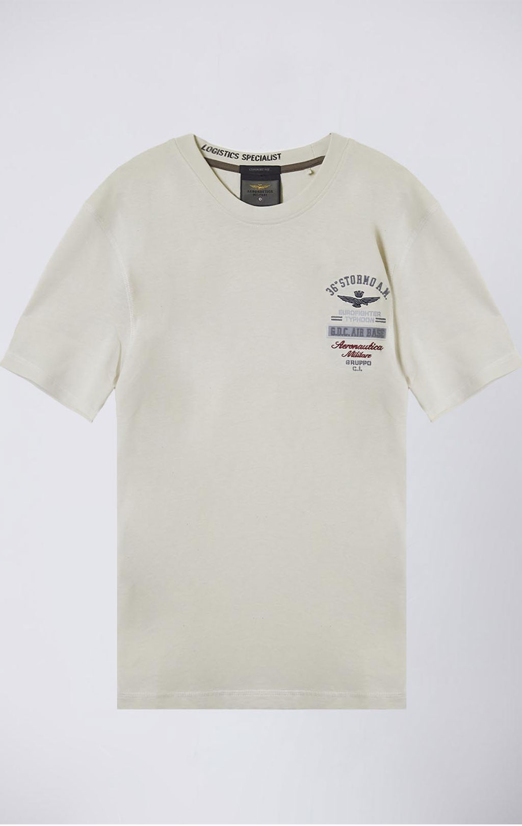 Футболка AERONAUTICA MILITARE FW 24/25/TR white beige (TS 2326) 