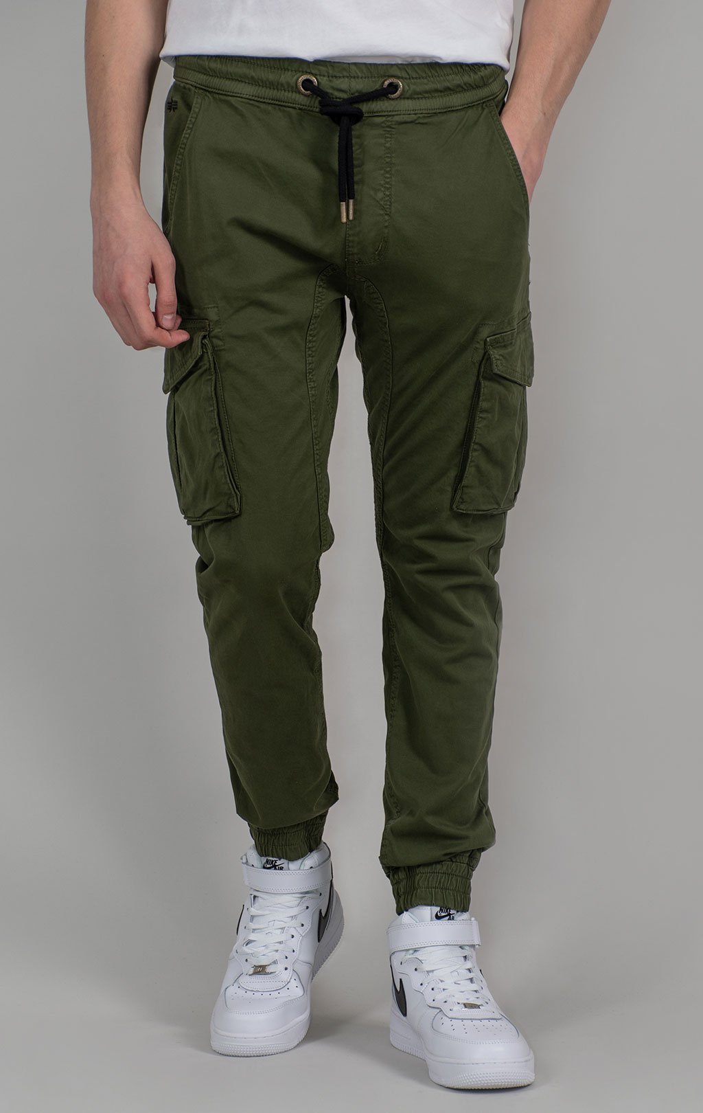 Брюки джоггеры ALPHA INDUSTRIES COTTON TWILL  JOGGER dark olive 