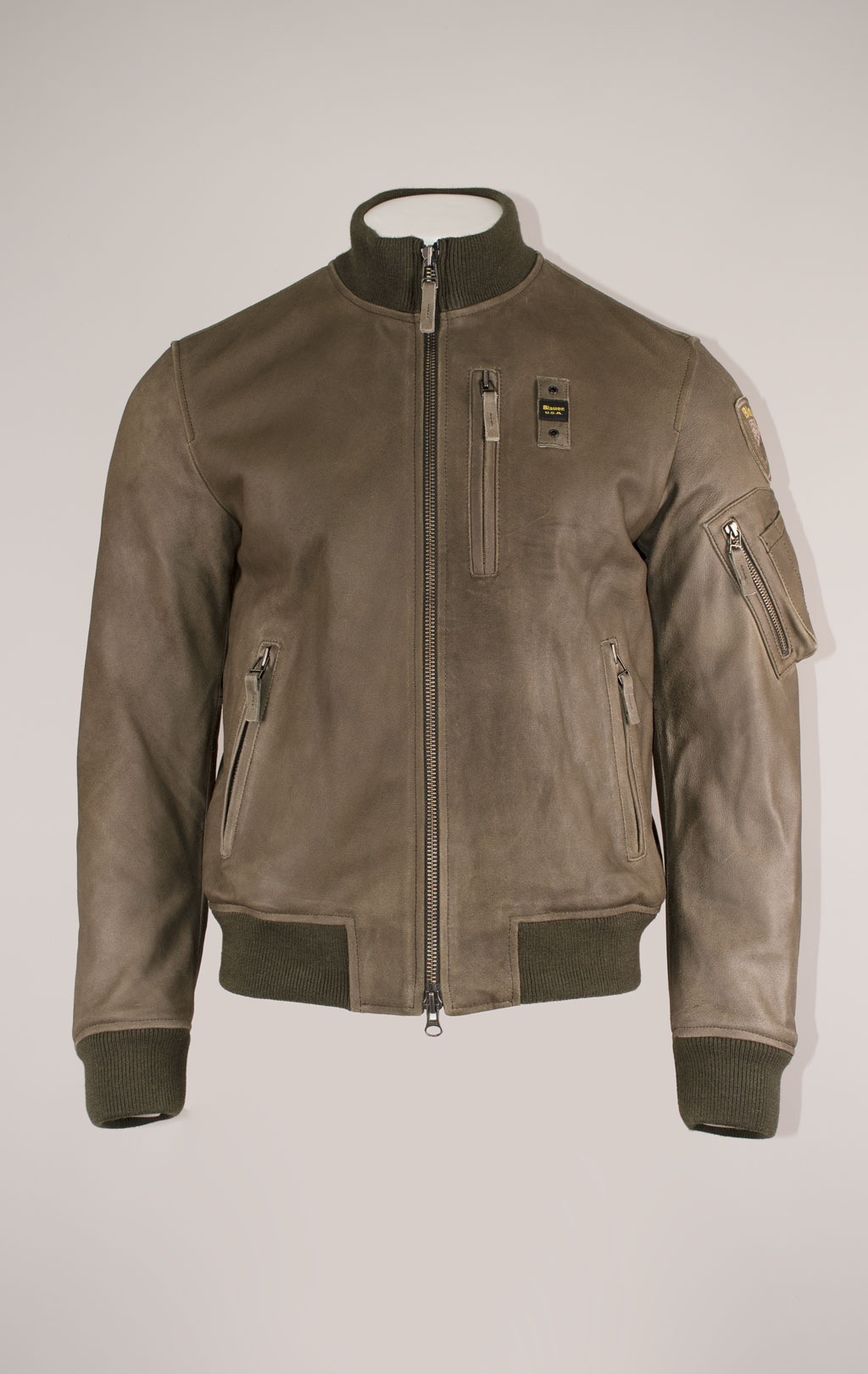 Куртка BLAUER BALDWIN кожа FW 24/25 verde pigna (LO1394) 