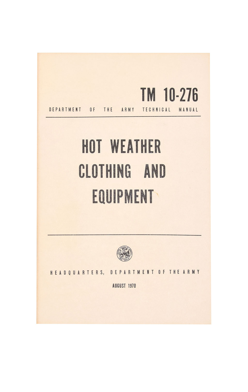 Книга US Hot Weather clothing США
