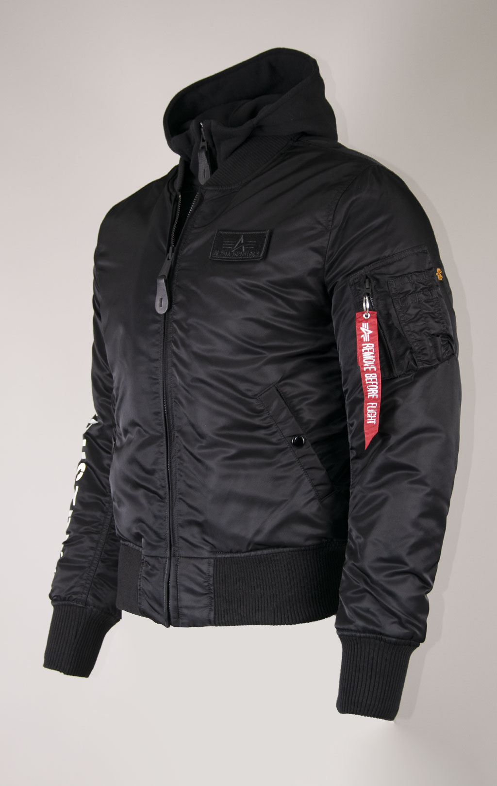 Куртка-бомбер лётная ALPHA INDUSTRIES D-Tec SE MA-1 black/reflective 