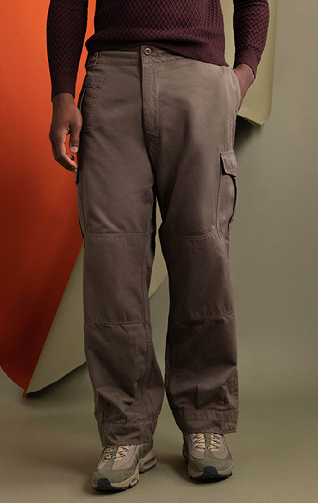 Брюки-карго ALPHA INDUSTRIES BELGIAN PANT M-64 плотные FW 24/25 coyote brown 