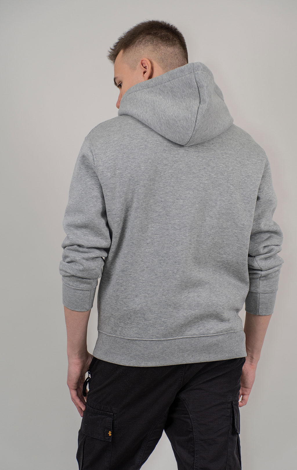 Толстовка ALPHA INDUSTRIES BASIC HOODY RUBBER grey heather 