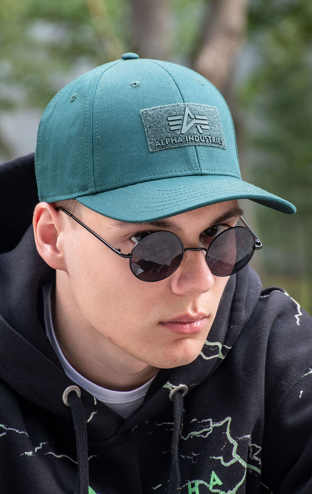 Бейсболка ALPHA INDUSTRIES VELCRO CAP navy green 