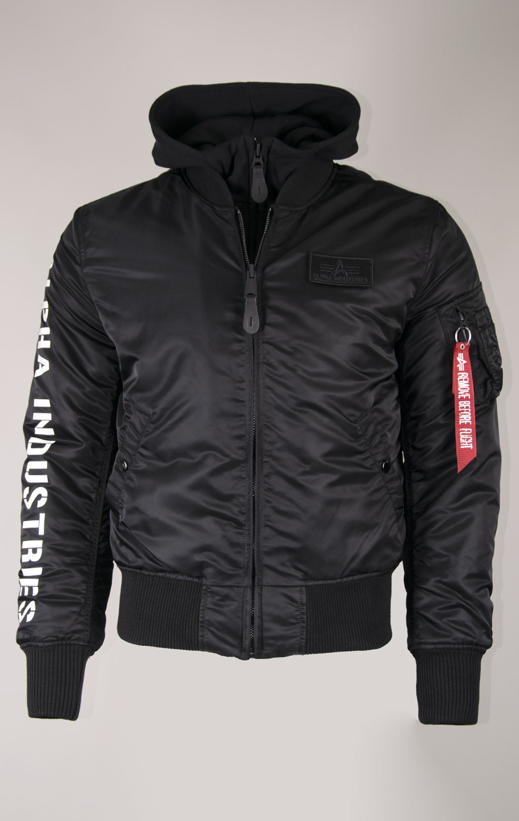 Куртка-бомбер лётная ALPHA INDUSTRIES D-Tec SE MA-1 black/reflective 